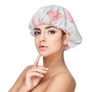 Cheerful Cute Little Pigs,Adult's Satin Sleeping Cap - Women's Elastic Sleep Bonnet, Adjustable Overnight Hair Cover
