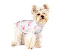 Cheerful Cute Little Pigs,Cotton Sleeveless Pet T-Shirt Soft Stretchy Puppy Breathable Vest,M