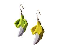 Cheerful Girl Candy Color Super Cute 3D Fruit Earrings Pineapple Sunflower Cloud Cheese Ladybug Earrings Original Design Niche Premium Design Chic Hit Color