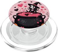 Cheerful Little Witch And A Bubbling Cauldron Of Love PopSockets PopGrip for MagSafe