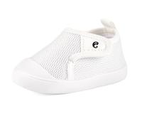 Cheerful Mario 0-3 Years Baby Girls First Walking Shoes Toddler Shoes Girls Sneakers Infant Trainers Breathable and Flexible White-B 2.5 UK Child