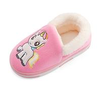 Cheerful Mario 1-5 Years Baby Toddler Winter Slippers Little Boys Girls Home Shoes Warm Plush Lining Anti Slip Sole Unicorn Pink 6.5/7 UK Child