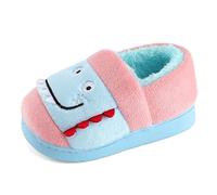 Cheerful Mario 1-5 Years Baby Toddler Winter Slippers Little Boys Girls Home Shoes Warm Plush Lining Anti Slip Sole Monster Pink 5/5.5 UK Child