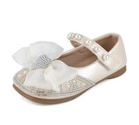 Cheerful Mario 1-5 Years Little Girls Princess Shoes Baby Toddler Girl Dress Up Shoes Mary Jane Wedding Party Ballerina Shoes Imitation Pearl White 10 UK Child