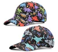 Cheerful Mario 2 Pack Little Boys Girls Baseball Cap Kids Sun Hat for 3-8 Years Black