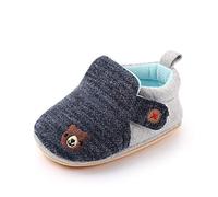 Cheerful Mario Baby Girls Boys First Walking Shoes Slippers Infant Crawling Shoes Toddlers Prewalker Breathable Soft Sole Navy 18-21 Months (Label 140)