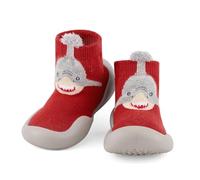 Cheerful Mario Baby Sock Shoes Baby Boys Girls First Walking Shoes Pre Walkers Toddler Sock Shoes Non Slip Soft Sole Shark 18-24 Months