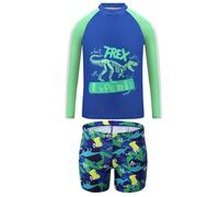 Cheerful Mario Boys Swimming Costume Kids Rash Vest Wetsuit Long Sleeve Swimsuit UV Protection Quick Drying Swim Set Dino 7-8 Years