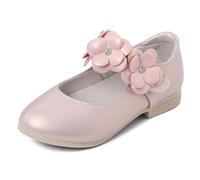 Cheerful Mario Girls Mary Jane Shoes Toddler Princess Dress Shoes Ballerina Ballet Flats Pink-A 13 UK Child