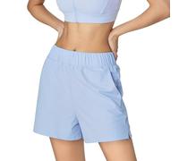 Cheerful Mario Women's Running Shorts Ladies Sports Shorts for Hiking Jogging Badminton Tennis Casual with High Elastic Waist Light Weight Quick Dry Blue L
