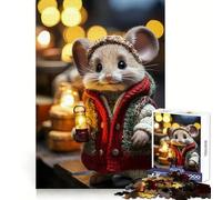 Cheerful Mouse Chic for Adults 1000 Piece Jigsaw Puzzle Cognitive Workout Restful Escape No Rough Edges Ideal Present (38x52cm)