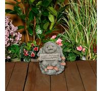 Cheerful Stone Cast Hedgehog With Welcome Sign