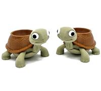 Cheerful Turtle Egg Cup & Spoon Holder Colourful Animal Egg Stand for Family Breakfast Table Unique Easter Decoration & Kitchen Decor Ornament Novelty Egg Tray Display (Turtle (Set of 2 - Best Value))