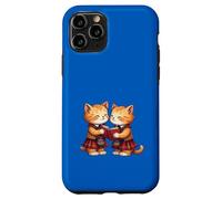 Cheerful Whimsical Orange Kitties Reading Burns Night Poems Case for iPhone 11 Pro