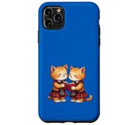 Cheerful Whimsical Orange Kitties Reading Burns Night Poems Case for iPhone 11 Pro Max