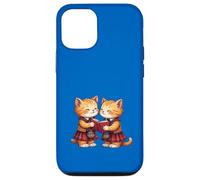 Cheerful Whimsical Orange Kitties Reading Burns Night Poems Case for iPhone 12/12 Pro