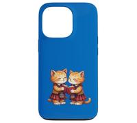 Cheerful Whimsical Orange Kitties Reading Burns Night Poems Case for iPhone 13 Pro
