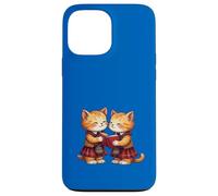 Cheerful Whimsical Orange Kitties Reading Burns Night Poems Case for iPhone 13 Pro Max