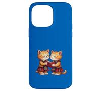 Cheerful Whimsical Orange Kitties Reading Burns Night Poems Case for iPhone 14 Pro Max