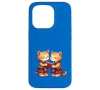 Cheerful Whimsical Orange Kitties Reading Burns Night Poems Case for iPhone 15 Pro