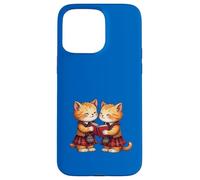 Cheerful Whimsical Orange Kitties Reading Burns Night Poems Case for iPhone 15 Pro Max