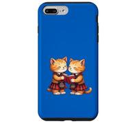 Cheerful Whimsical Orange Kitties Reading Burns Night Poems Case for iPhone 7 Plus/8 Plus