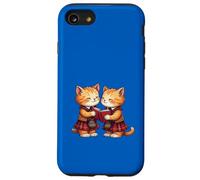 Cheerful Whimsical Orange Kitties Reading Burns Night Poems Case for iPhone SE (2020) / 7 / 8