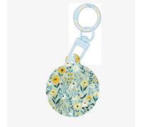 Cheerful Yellow Daisy Print Round Acrylic Pet Tag, Dog Neck Pendant Tags for Pets Circular Dog Cat Collar Name Tags