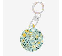 Cheerful Yellow Daisy Print Round Acrylic Pet Tag, Dog Neck Pendant Tags for Pets Circular Dog Cat Collar Name Tags