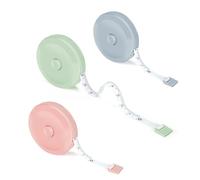Cheerhom Pack of 3 Tape Measure Body 200 cm / 79 Inch Retractable Measuring Tape Sewing Body Tailor Measuring Tape for Measuring Length, Chest, Waist etc