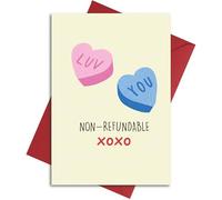 Cheerin Funny Valentines Day Card with Envelope - Sweetest Day Cards for Husband, Wife, Girlfriend, Boyfriend and Fiance - Romantic Bday Cards 5x7 Inch