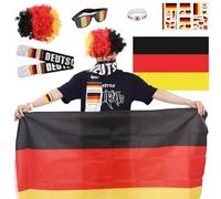 Cheering Kit for Germany Fans - Support Your National Team with Country-themed Glasses, Flags, Stickers, and More