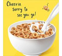 Cheerio Sorry to See You Go / Good Luck Wishes Greeting Card / Bowl of Cereal Escape / Eco-Friendly & Recyclable - From Cardmix