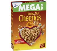 Cheerios Honey Nut Breakfast Cereal, Gluten Free, Mega Size, 27.2 oz