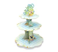 Cheerland Alice in Wonderland Party Decoration Cupcake Stand for Mad Hatter Spring Theme Kids Birthday Baby Shower Easter Tea Party Cupcake Dessert Holder and Bake Sale Table Supplies Decor