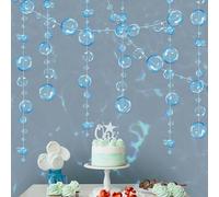 Cheerland Blue Bubble Garland Under The Sea Party Decorations Bubble Streamers Mermaid Birthday Backdrop Spongebob Decor Nautical Banner Hanging Underwater Ocean Beach Party Supplies - Pack of 10