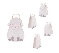 Cheerland Sheep Party Favor Bag Lamb Farm Animal Goodie Treat Bags Barnyard Party Supplies Cute Sheep Gift Bag Sheed Animal Shaped Party Candy for Birthday & Baby Shower Pack of 4