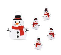 Cheerland Snowman Gift Bag Winter Theme Birthday Decorations White Christmas Snow Goodie Bags Favors Candy Treat Small Kids Bday Onederland First Baby Shower Wonderland Party Supplies Pack of 4