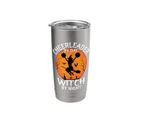 Cheerleader By Day Witch By Night Halloween Stainless Steel Insulated Tumbler