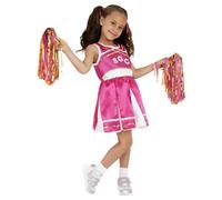 Cheerleader Costume Dress Smiffys Pink 4-6 Years