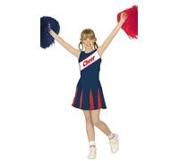 Cheerleader Costume for Children Widmann Ages 5-7 (S), Height 128cm