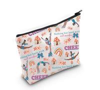 Cheerleader Gift Cheerleading Cosmetic Bag Cheer Mom Gift Cheerleading Coach Gift Cheer Gift, Nothing but hard Bag, S