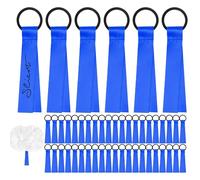 Cheerleader Name Tags Pom Poms,Cheerleader Name Labels,Pom Poms Name Tags - Soft Cheerleading Name on Blank Ribbon Labels with Tape for Text, Tagline, Name