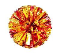 Cheerleader Pom Poms, Cheerleading Velvet Ball 1pcs Cheering Pom Poms Apply to Sports Match and Vocal Concert(Ring Yellow Red)