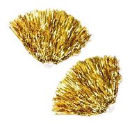 Cheerleader Pom Poms, DEANKEJI 2 Pieces Gold Cheerleader Equipment, Cheerleading Pom Poms, for Pom Poms Cheerleading, Dancing, Event Performance