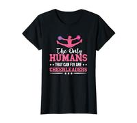 Cheerleader The Only Humans That Can Fly Cheer Girl Jump T-Shirt