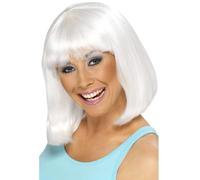 CHEERLEADER WIG - WHITE