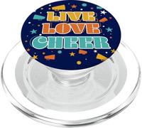 Cheerleading Cheerleader Stunts Funny Quote Live Love Cheer PopSockets PopGrip for MagSafe