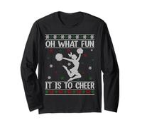 Cheerleading Funny Oh What Fun It is to Cheer Ugly Christmas Long Sleeve T-Shirt