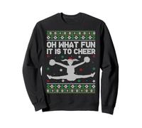 Cheerleading Funny Oh What Fun It Is To Cheer Ugly Christmas Sweatshirt